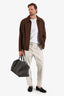 Moschino Brown Canvas Logo Duffle Bag
