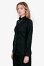 Moschino Cheap & Chic Black Bead Detail Button Down Shirt Size 8