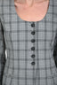 Aligne Grey Check LS Buttoned Blazer Jacket Size 4