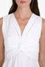 The Row Cotton Short Sleeve Twist Front Midi Dress Size S