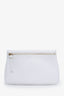 Jimmy Choo White Leather Embossed Pouch
