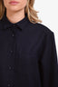 Officine Générale Black Wool Single-Breasted Coat Size XXL