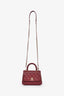 Pre-Loved Chanel™ 2019-20 Burgundy Caviar Leather Extra Mini Coco Top Handle
