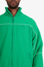 Balenciaga 2020 Green Double Brushed Fleece Tracksuit Jacket Size 46 Mens