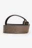 Brunello Cucinelli Metallic Leather Skinny Belt Size S