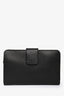 Prada 2010 Black Saffiano Leather French Wallet with Zip Coin Purse