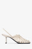 The Row White Leather Woven Mules Size 38