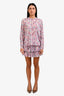 Isabel Marant Etoile Purple Floral Cotton Mini Skirt Size 38