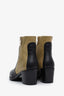 Pre-loved Chanel™ 15B Gold/Black Leather CC Ankle Boots Size 41.5