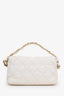 Pre-loved Chanel™ 2021 White Lambskin Hobo Bag GHW