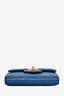 Pre-loved Chanel™ 2016-17 Blue Chevron Quilted Lambskin 2.55 Compact Wallet
