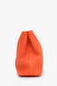 Longchamp Orange Leather Le Roseau Bucket Bag