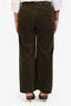 Citizens of Humanity Olive Green 'Lyra' Wide Leg Crop Corduroy Pants Size 27
