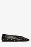 Le Monde Beryl Black Leather Studded 'Regency' Slipper Size 36.5