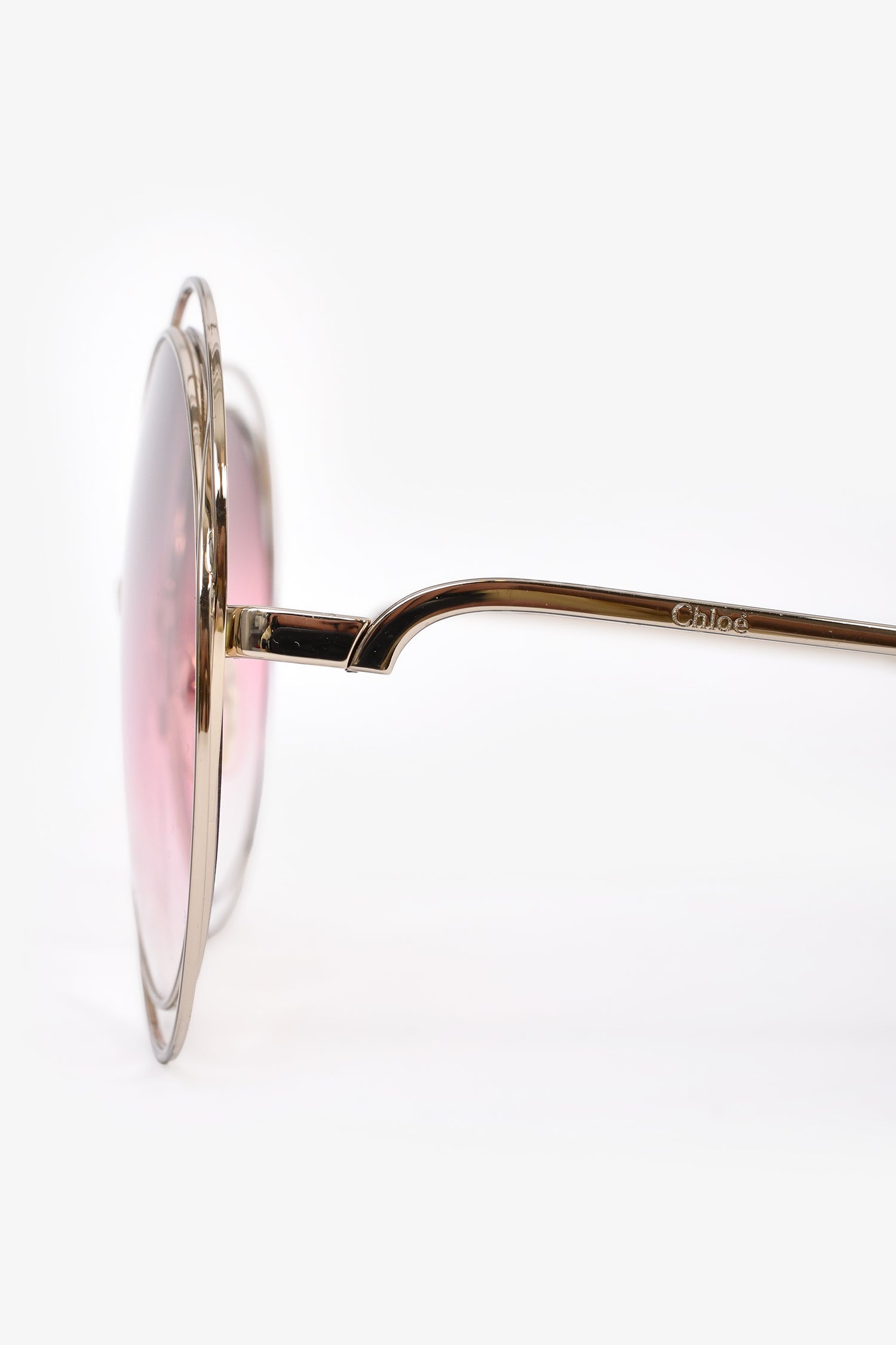 Chloe Gold/Pink 'Carolina' Round Sunglasses – Mine & Yours