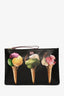 Dolce & Gabbana Black/Multicolour Ice Cream Design Pouch