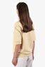 Hermès Yellow Cotton Terry Embroidered Quarter-Sleeve Sweatshirt Size S
