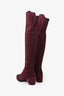 Stuart Weitzman Burgundy Suede 5050 Over the Knee Boots Size 7