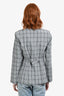Aligne Grey Check LS Buttoned Blazer Jacket Size 4