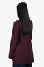 Source Unknown Burgundy 'Corrin' Wrap Blazer Size S