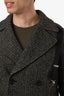 Moschino Couture Grey Wool Blend Suspender Detail Midi Coat Size 36 Men's