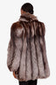 Vintage Brown Fox Fur Coat Est Size S