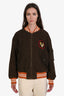 Gucci x Barneys New York 2017 Brown Corduroy Patchwork Varsity Jacket Size 52