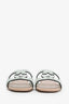 Gucci Green Suede Interlocking G Cutout Slides Size 37.5