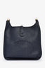 Hermès 2019 Navy Blue Clemence Leather Evelyne III PM 29