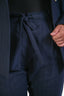 Sibel Saral Navy Pinstripe Flannel Blazer + Trouser Set Size L