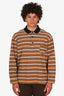 Isabel Marant Orange/Brown Cotton Striped Long Sleeve Polo Shirt Size M Men's