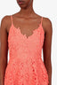 ASTR Orange Crochet Midi Length Dress with Slip Size M
