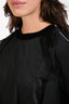 Sacai Black Panelled Ruffle Detail Short Sleeve Mini Dress Size 3