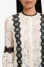 Alexis White/Black Lace Long Sleeve Top Size XS