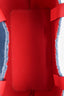 Valentino Blue/Red Denim Leather 'V' Tote Bag
