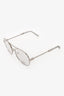 Chloe Silver Clear '2130' Aviator Sunglasses