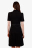 Gucci Black Horsebit Accent Knee Length Dress Size S