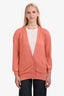 Hermès Salmon Pink Cashmere Cardigan Size 38