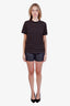 Hermès Blue Linen Silk Mini Shorts Size 38