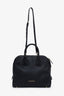 Burberry Black Grained Leather Greenwood Medium Bowling Bag with Strap