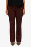 Etro Red/Black Wool Cotton Plaid Tapered Pants Size 46