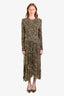 Isabel Marant Leopard Print Zeidi Draped Maxi Dress Size 36