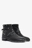 Stuart Weitzman Black Leather Studded Zip Up Boots Size 6.5