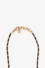 Pre-loved Chanel™ 20P Gold Tone Perfume Bottle Crystal CC Logo Necklace