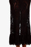 Paco Rabanne Black Lace Detailed Maxi Skirt Size 34