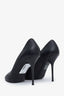 Gucci Black Guccissima Peep Toe Heels Size 39