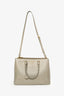 Prada Taupe Saffiano Leather Large Double Zip Galleria with Strap