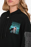 Off-White 2017 Black Multicolour 'Woman' Graphic Print Hoodie Size M
