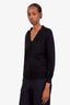 Prada Black Virgin Wool Button Up Cardigan Size 38