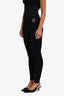 Sandro Black Knit Ribbed Logo Leggings Estimated Size S